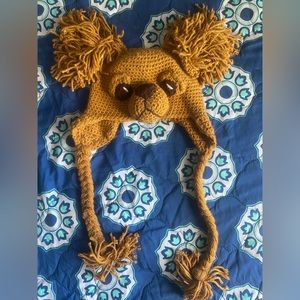 Hand crocheted kids beanie